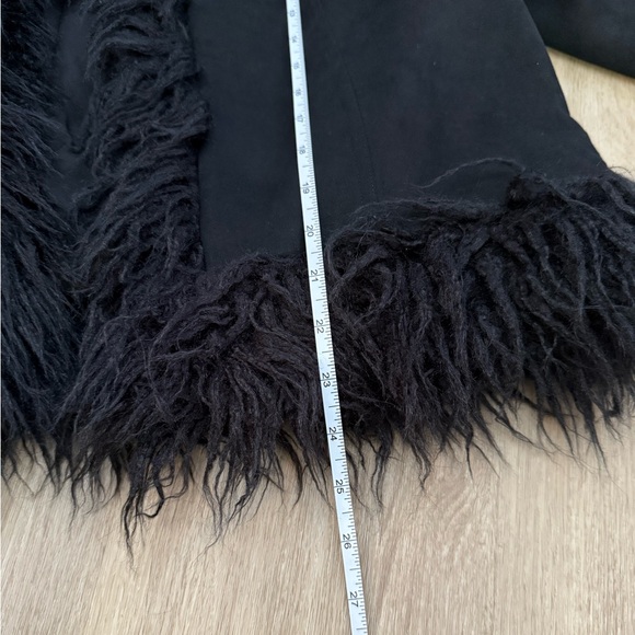 NWT Size 18 M Black City Chic Indie Jacket Fake Fur Outline & Sleeves - Picture 11 of 16